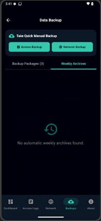 CyberWarden Backup Screenshot